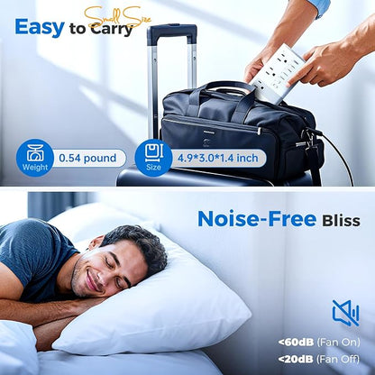 DOACE 220V to 110V Converter for European Travel - 350W 7 in 1 Voltage Converter US to Europe with 3AC, 2QC+2PD for Using U.S. Devices Abroad - Hair Straightener Shaver Toothbrush Laptop Camera Phone