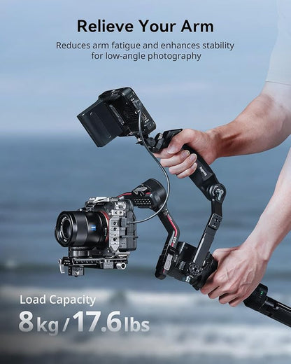 SmallRig Sling Handle Gimbal Handgrip for DJI RS 2 / RSC 2 / RS 3 / RS 3 Pro/RS 3 Mini/RS 4 / RS 4 Pro/RS 4 Mini, Adjustable Gip for Low Angle Shots, w/QD Socket