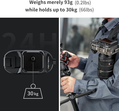 PGYTECH Beetle Camera Clip with Plate for Cameras & Action Camera Quick Release System for Sony, Nikon, Fuji, DSLR Action Camera Backpack Camera Strap Mount (for Action Camera&Cameras)