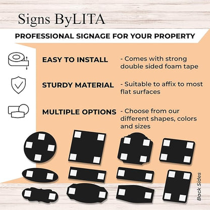 Signs ByLITA Oval Electrical Panel Inside Sign (Ivory/Dark Brown) - Small 2 Pack