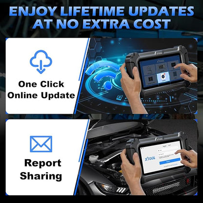 XTOOL D5 Car Code Reader and Reset Tool, Engine ABS SRS Transmission Car Diagnostic Tool with EPB Service, ABS Bleed, Throttle Relearn, Clear Check Engine Light Code Reader with 10 Resets, Free Update