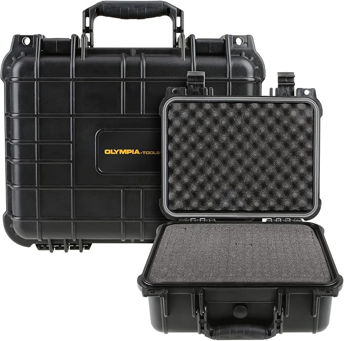 Olympia 13.47" Waterproof Hard Case with DIY Customizable Foam, Fit use of Gear, Equiment, Camera and so on