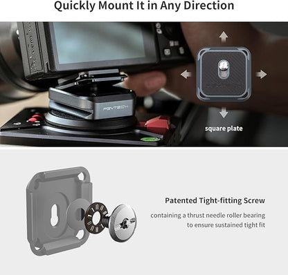 PGYTECH Quick Release Plate +Adapter w/Arca Swiss Clamp Camera Mount for Sony/Nikon/Fuji/DJI Quick Setup Mount with Tripods Adapter