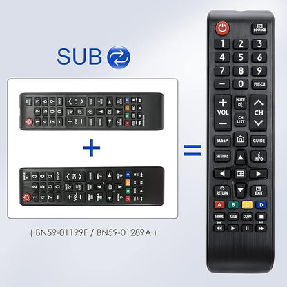 BN59-01301A Universal Replacement Remote Control Compatible with Samsung Smart TVs, LED, LCD, HDTV, 3D TVs(Updated from BN59-01199F/BN59-01289A)