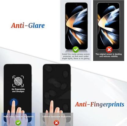 2 Pack Galaxy S22/S23 Matte Anti spy Privacy Screen Protector, 9H Tempered Glass,Anti-Glare Anti-Scratch, Smooth and Responsive Absolute, No Bubbles, High Definition Clear, With Installation Frame