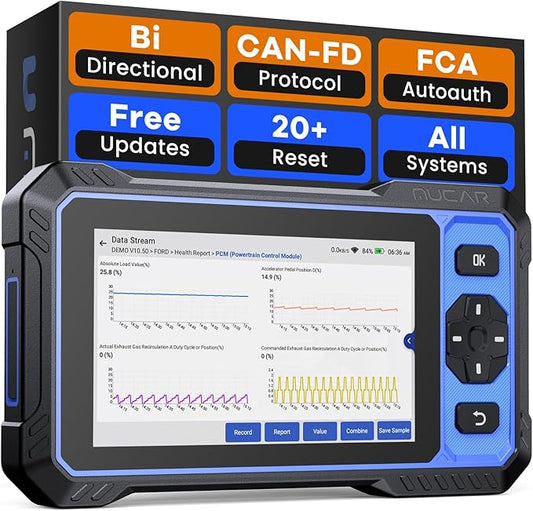 MUCAR 682 AI-Assisted OBD2 Scanner Bidirectional Scan Tool, Scanner for Car ALL System, OBD2 Scanner Diagnostic Tool with Active Test,Car Diagnostic Scanner with 20+ Reset,CAN FD & FCA SGW,Free Update