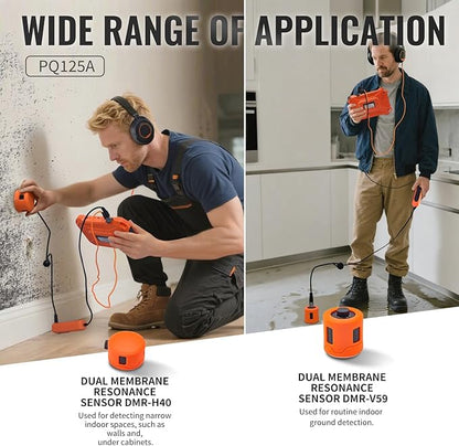 PQWT 125A Underground Water Leak Detector, Indoor Wall & Ground Water Pipe Leak Detection