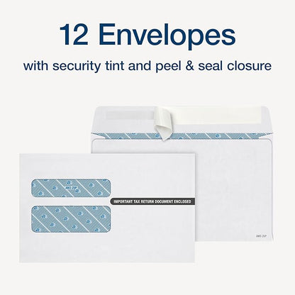 Adams W-2 Forms 2025, 6-Part Kit for 12 Recipients, Includes 12 Envelopes, 3 W-3 Forms, QuickBooks Compatible, eFile Access and Printing Through Adams Tax Forms Helper Software (1017237)