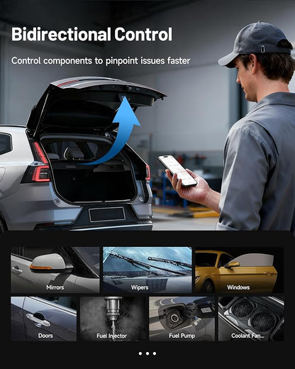 TOPDON TopScan Pro OBD2 Scanner Bluetooth, Bi-Directional Scan Tool for iPhone & Android with All System, 13+ Hot Reset Car Scanner, FCA AutoAuth, CAN-FD, AI Assistant, Upgraded TopScan Code Reader