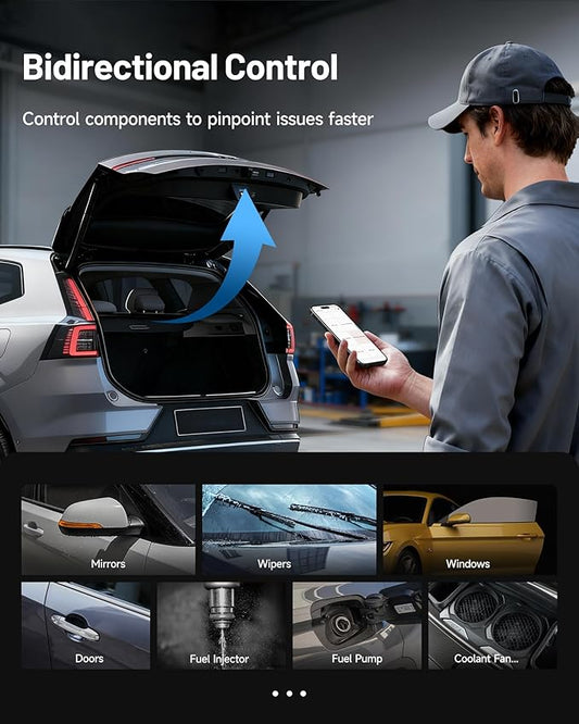 TOPDON TopScan Pro OBD2 Scanner Bluetooth, Bi-Directional Scan Tool for iPhone & Android with All System, 13+ Hot Reset Car Scanner, FCA AutoAuth, CAN-FD, AI Assistant, Upgraded TopScan Code Reader