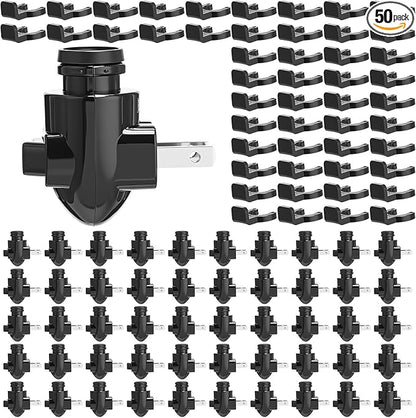 Tuanse 50 Sets Plug in Night Light Module Night Light Base with Shade Mounting Clip Plastic Lights Rotating Base for Making Your Own Decorative (Black)