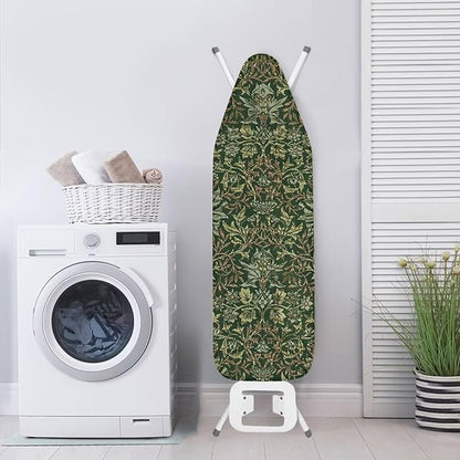 ZCFYGDX Breathable Ironing Board Cover Decor, Resist Scorching & Staining, 14x45 Wear & Soil Resistant Covers, Elastic Edges,3 Fasteners,Anti-Scorch Polyester Fabrics William Morris Prints