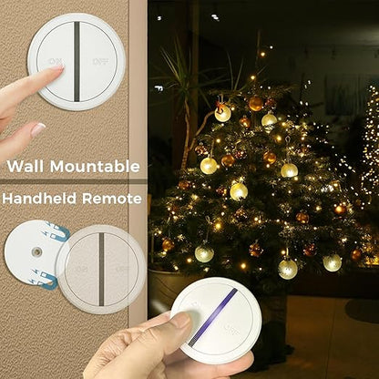 UTOI Wireless Remote Control Outlet Plug, 15A Remote Outlet Switch, 656ft Long Range Wireless Light Switch, Remote Control for Indoor Lights, Household Appliances, Garbage Disposal, Pre-paired, White
