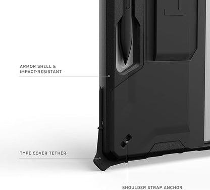URBAN ARMOR GEAR UAG Designed for Microsoft Surface Pro 1st Edition 12" Case - Rugged Protective Cover with Built-in Handstrap & Pen Holder Military Grade Drop Proof, Scout Black