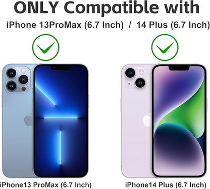Matte Privacy Screen Protector for iPhone 13ProMax and iPhone 14Plus Screen Protector Anti-Glare, Anti-Spy Tempered Glass Film, Smooth and Responsive Touch Anti-Scratch Glass