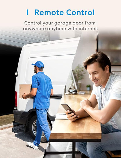 meross Smart WiFi Garage Door Opener Remote, App Control, Works with Alexa, Google Assistant and SmartThings, No Hub Needed（Non HomeKit Versions）