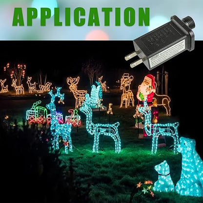 SIGANDG 30V 9W LED Transformer Replacement Class 2 Power LED Controller with 8 Modes Supply for Christmas String Light Inflatable Decorations IP44 Waterproof Low Voltage Transformer(2 Pcs)