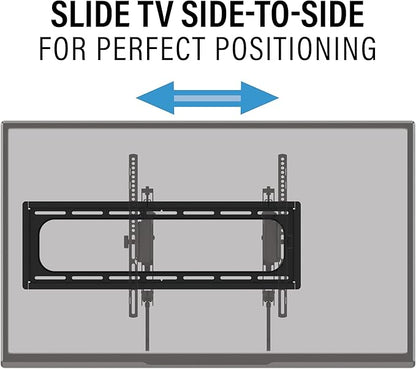 SANUS Preferred Extendable Tilt TV Wall Mount for 42 to 90 inch Screens up to 150lbs - 5.7” Extension Provides Max 12 deg Tilt to Reduce Glare - Easy DIY Install w/Included Hardware - SLT4-B1