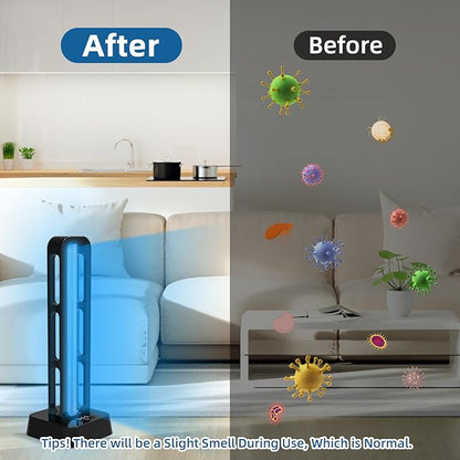 Zyntieu 39W UV Light Sanitizer with Remote Control and 3 Timers – Ozone Free Home Disinfection Device, Kills Germs, Viruses, Mold and Dust Mites – Whole Room Ultraviolet Light for Home and Office