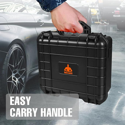 Hard Case, 14x 11.5x 6.5 Inch Portable Weather Waterproof Protective Camera Case with Customizable Foam, Fit Use of Drones, Camera, Equipments