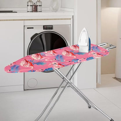 ZCFYGDX Flamingo Palm Leaf Print Ironing Board Covers (14 x 45 in) Hook & Loop Elastic Edge Easy to Install, Scorch Resistant,Lightweight & Breathable Anti-Slip & Wear-Resistant Home Size-S