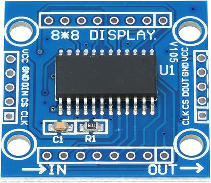 MTDELE 5Pcs MAX7219 5V 8 * 8 Dot Matrix LED Display Module Kit Control Compatible with Arduino Raspberry Pi