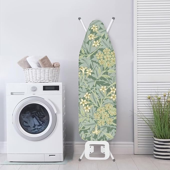 ZCFYGDX 18x58 in Ironing Board Covers Easy to Install Resistant,Elastic Edge 3 Nylon Buckle Strap Fasteners Breathable & Wear-Resistant,Resist Scorch Staining Protective Cover William Morris Prints