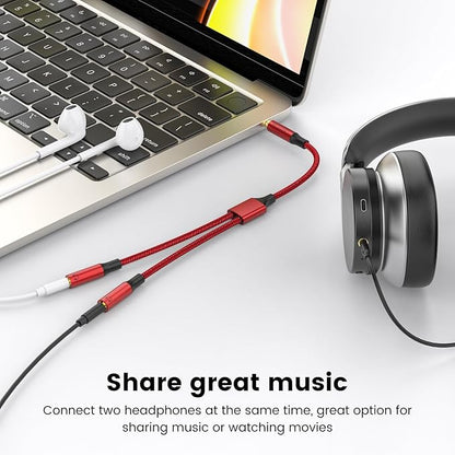 MOSWAG Headphone Mic Splitters Adapter Audio Headphone Connector Mutual Convertors for Gaming Headset, PS4, Xbox One, Notebook, Mobile Phone and Tablet