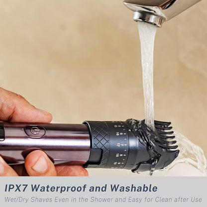 Beard Trimmer for Men, Precision Dial Adjustable 20 Settings, All-in-One Professional Hair Clippers and Foil Shavers Set with Nose Body Hair Trimmers, IPX7 Waterproof Wet and Dry, USB-C Charge Dock
