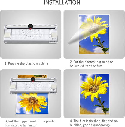 Lamtetur Thermal Laminating Pouches 9" x 11.5" Inches,Holds 8.5 x 11 Inch Sheets,3Mil 200Pack Laminate Films,Laminator Sheets,Letter Size Laminate Papers,Clear Lamination Sheets(75Mic-200sheets)