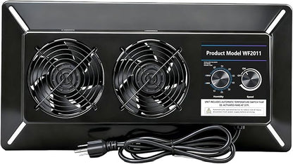 Pewoaoa 220 CFM Crawlspace Vent Fan, With Humidistat, Crawlspace Fans, For Moisture Reduction, Radon Mitigation, Freeze Protection, Ideal for Basement, Attic, Crawl Space Fan Vent(Air Out)