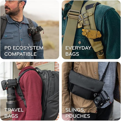 Peak Design Capture Camera Clip V3, Eclipse with Plate, Holds DSLR, Compact and Point and Shoot Bodies, Secure, Stable and Accessible, Attaches to Straps and Belts, Quick Release, 200 lb Capacity