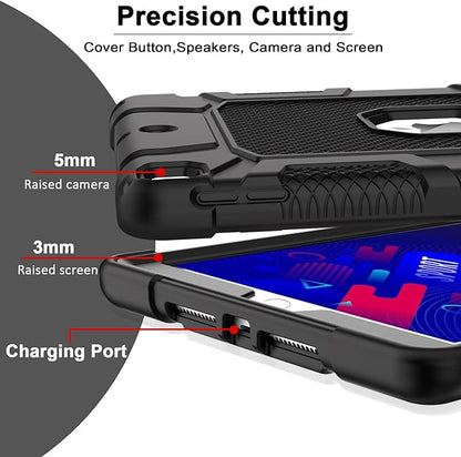 Rantice Case for 9th/8th/7th Generation, Hybrid Shockproof Rugged Drop Protective Case with Kickstand for iPad 10.2 Inch (2021/2020/2019 Release), Black