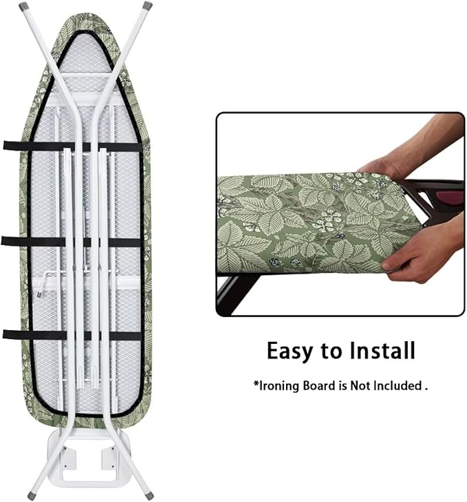 ZCFYGDX Ironing Board Covers Lightweight & Breathable Anti-Slip & Wear-Resistant (15 x 54 in) with Nylon Buckle Straps Elastic Edge Easy to Install, Scorch Resistant, William Morris Prints Size-XL