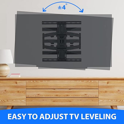 Mount Factory Heavy-Duty Full Motion TV Wall Mount - Articulating Swivel Bracket Fits Flat Screen Televisions from 42" to 70" (VESA 400 x 600 Compatible) - Tilt Swing Out Arm with 10' HDMI Cable
