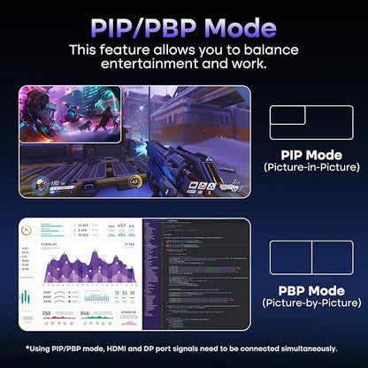 Amzfast 27 Inch Gaming Monitor 320Hz 240Hz WQHD 2560 x 1440p Fast IPS Monitor, 1ms G-SYNC Compatible, HDR400, 135% sRGB, 99% DCI-P3, PIP/PBP, Height Adjustable, HDMI 2.1 x 2&DP 1.4 x 2, G27F6Q MAX