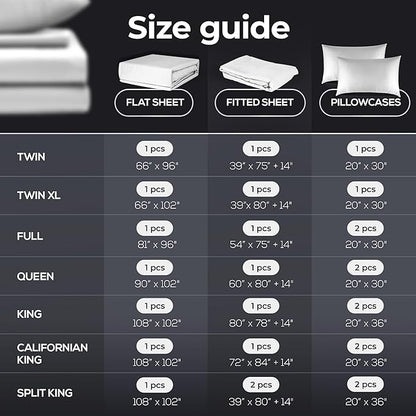 Silvery Silver Infused Bed Sheets Set - Award-Winning Self-Cooling Fabric with Self-Cleaning Silvery Technology™ That Stays Fresh 3X Longer for Hygienic Sleep (White, King)