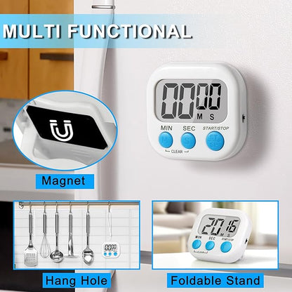 ZILLEEN Classroom Timer for Kids Teachers 4 Pack Digital Timers, White