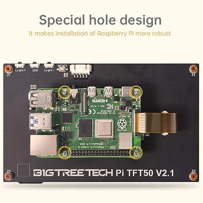 BIGTREETECH Upgrade PITFT50 V2.1 Graphic Smart Display DSI Interface 5 inch LCD Touch Screen Suitable for Raspberry-Pi