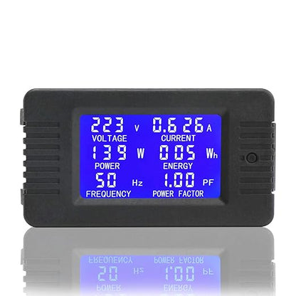 DROK AC Digital Meter, Current Voltage Amperage Power Energy Frequency Factor Multimeter AC 80-260V 100A LCD Digital Display Voltmeter Ammeter 220V 110V Monitor Detector with Current Transformer CT