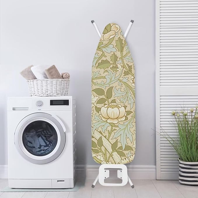 ZCFYGDX William Morris Prints Ironing Board Cover Easy Install St&ard Size with Elastic Edge 3 Bottom Nylon Buckle Straps Breathable Ironing Decor Suitable for Wide Ironing Board House Decor Size-XL