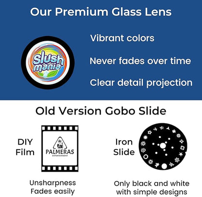 Laulgpoha 30W Logo GOBO Projector, HD LED Light for Business, Dual Cooling System, DJ Effect Light Projector with Free Glass Lens and Remote Control, Rotational, for Indoor Use