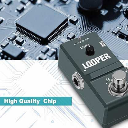 Rowin Tiny Looper Electric Guitar Effect Pedal 10 Minutes of Looping Unlimited Overdubs