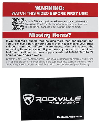 Rockville RCC12-500-2 12 AWG 500ft CCA Speaker Wire, CL2 Rated In-Wall/Ceiling, 70V Support, High-Strand Count, Flexible Jacket, Durable Design, for Home Theater and Commercial Audio