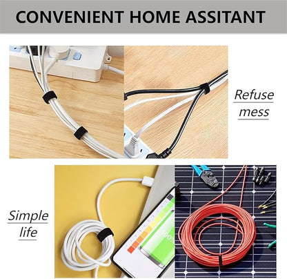 54 Yards x 1/2 Inch Reusable Cable Ties - BSELEYY Adjustable Cord Straps Cable Management Tape Cord Organization Straps Hook Loop Tape Cord Wrap for Home,Office, Wire Bundling (27Yd x 2 Rolls)
