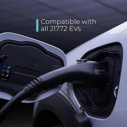 Lectron Level 1 J1772 Charger (WiFi Version) - 120V, 15 Amp, NEMA 5-15 Plug, 16 ft Extension Cord - Portable Electric Car Charger for J1772 Evs