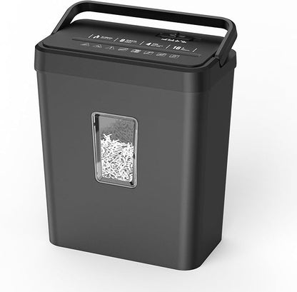 8-Sheet Cross Cut P-4 Security Paper Shredder, 4.2 Gal Bin with Portable Handle, Credit Card/Staple/Clip Shredder for Home Office