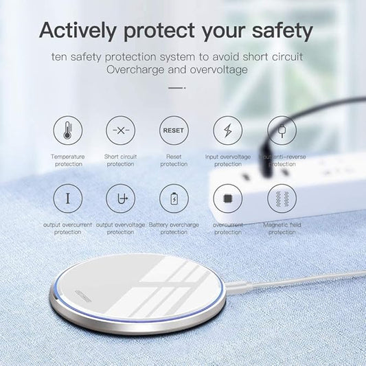 Fast Wireless Charger,20W Max Wireless Charging Pad Compatible with iPhone 16/16 Pro/16 Pro Max/16 Plus/15/14/13/12/11/X,AirPods;FDGAO Induction Charge Mat for Samsung Galaxy S25/S24/S23/S20