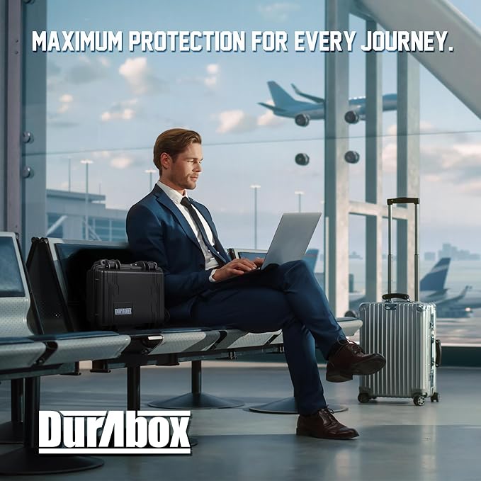 All Weather Hard Case 10 x 9 x 5” - TSA Approved Hard Shell Travel Case with Customizable Foam for Cameras, Lenses, Electronics and Other Gear