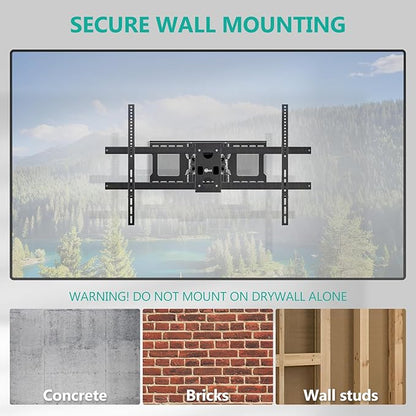 WALI Heavy Duty Full Motion TV Wall Mount Bracket for Extra Large TVs,Holds up to 220Ibs, Swivel Tilt Rotatable,Max Mounting Holes 1000x600, Fits 65 75 85 100 120 inch LED/LCD/OLED 4K/8K on Wood Stud